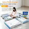 Bolsas de compresión al vacío transparentes engrosadas, tamaño grande, para almacenar ropa, ropa de cama y equipaje de viaje, proporcionando protección contra la humedad y los insectos