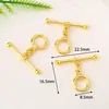 Cierre de pinza OT bañado en oro de 18 quilates sobre cobre con alta retención de color, cierre para joyería, cadena de extremo para accesorios, cierre de conexión DIY para collares y pulseras