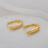 Brincos Aogu Ins Cobre Ouro 14K Formato U Agulha de Prata 925 Novos Nicho Femininos Brincos High-End Produto Quente Transfronteiriço