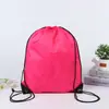 En stock Paquete de Poliéster en Blanco Bolsillo de Paquete Mochila con Cordón Publicitaria Deportiva para Maratón Mochila de Almacenamiento Deportiva Bolsa Impresión