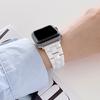 Adequado para Apple Watch se Watch Pulseira Apple 1-10 Geração Diamante Xadrez Três Estrias Cerâmica Metal Strap