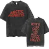 Europeu Transfronteiriço CódigoRetro Rock Arctic Monkeys Álbum de Música Gráfico T-