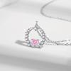 Collar con anillo de corazón de fantasía original, elegante collar de plata esterlina S925 de alta calidad, elegante cadena de clavícula dulce de nicho, venta al por mayor de fábrica