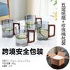 Taza de vidrio de madera transfronteriza taza de té resistente a altas temperaturas taza de sala de estar juego de agua tetera doméstica para hospitalidad juego de taza de agua