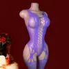 Comércio Exterior Lingerie Transfronteiriça, Meias, Suspensórios Estilo Europeu e Americano, Body Jacquard Vazado Arrastão Provocante, Roupas de Rede Femininas Plus Size