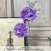 Flor Artificial de Hortênsia de 2 Pontas Flor Artificial de Seda Flor de Plástico Arranjo de Flores Decoração de Salão de Casamento Decoração de Sala de Estar
