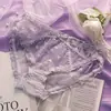 Calcinhas Femininas de Renda Fina de Cintura Baixa Confortáveis Respiráveis Sexy Doce Laço Estilo Menina Forro de Algodão Tanga Briefs Femininas