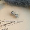 Pendientes Ruye de plata de ley 999 con perla grande Shijia 2023 nuevos pendientes populares realmente muchos pendientes nicho grises cáñamo para mujer