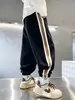 Pantalones de Estilo Coreano para Niños Primavera y Otoño 2023 Nuevos Pantalones Elegantes para Niños Grandes Medianos Pantalones Casuales con Puño Moda Calle Tendencia