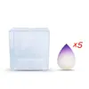 Algodón de maquillaje flocado tipo gota de agua sin látex mini huevo de maquillaje huevo de belleza mini corte oblicuo traje de esponja para polvos tipo calabaza
