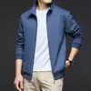 Otoño 2025 Chaqueta de Algodón Peinado de Comercio Exterior Chaqueta para Hombre Casual Deportiva Moda Cardigan de Color Sólido Sudadera para Hombre