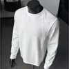 Sudadera de retazos deconstruida estilo retro americano para hombre, nueva colección primavera/otoño, talla grande, corte holgado, casual, top versátil de manga larga, capa base