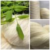 Hilo de lana Merino Nuo mercerizado de 28 g y 2 hebras, resistente al encogimiento, hermoso hilo de lana 100% teñible en blanco