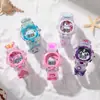 Nuevo reloj electrónico ovalado de dibujos animados para niños, reloj con luces intermitentes de colores, reloj electrónico musical, fabricantes al por mayor