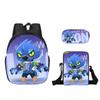 Nuevo Conjunto de Mochila Cubo Salvaje Combinación Dibujos Animados Poliéster Capa Única Estuche para Bolígrafos Bolso de Hombro Mochila Fabricante Venta al por Mayor Caliente