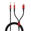 Cable de audio AUX3.5 para teléfono móvil de coche, adaptador dos en uno, teléfono móvil reproduciendo música, sonido, altavoz, cable para auriculares