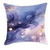 Funda de almohada de mármol morado de ensueño transfronteriza, funda de almohada de cintura para sofá, decoración de dormitorio y oficina en casa
