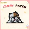 Patches de bordado de animais DIY de comércio exterior, emblemas bordados fofos de gato e cachorro para decorar roupas, bolsas e babadores