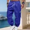 Comércio Exterior Transfronteiriço Outono e Inverno Veludo Americano Pesado Masculino Solto Casual Esportivo Outdoor Múltiplos Bolsos com Aba Calças Cargo para Homens