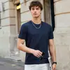 Camiseta de Verano Versátil de Manga Corta con Logo Impreso Personalizado, Algodón de Xinjiang, Ropa de Trabajo Corporativa, Ropa para Eventos de Team Building, Camiseta de Cuello Redondo de Gama Alta, Venta al por Mayor