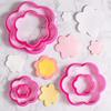 Amor 3D estrella de cinco puntas molde de corte en forma de flor traje galleta pastel azúcar fruta horneado DIY