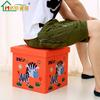 Caja de Almacenamiento de Ropa para Juguetes de Niños, Taburete para Cambiar Zapatos, Taburete Plegable para Sentarse Almacenamiento en Casa, Caja de Almacenamiento para Bebés en el Hogar