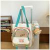 Bolsa Cruzada Portátil para Estudiantes Extranjeros, Estudiantes de Secundaria, Linda, de Gran Capacidad, Casual, de Color Contrastante, Mochila para Clases, Viajes