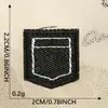 Venta Directa Duoku Parche Bordado Etiqueta Bolsillo Falso de Mezclilla Accesorios para Ropa DIY Parche Bordado para Bolsos Termoadhesivo