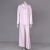 Traje de Pijama a Rayas de Manga Larga para Mujer, Ropa de Casa Casual y Cómoda, Nueva Moda Europea y Americana Transfronteriza