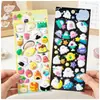 Shanle Lindas Mascotas 3D Pingüino Fantasma Cachorro Pegatinas de Burbujas Engrosadas Dibujos Animados de Animales para Niños Pegatinas 3D