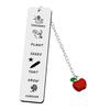 Novo Aço Inoxidável Frosted Bookmark Presente Deixa Pingente Dia do Professor Presente Laser Gravação Padrão