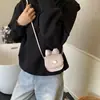 2026 Nova Bolsa Infantil de Renda de Gato para Meninas Bolsa Transversal com Laço de Desenho Animado Bolsa de Mão Fofa Estilo Princesa
