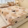 Conjunto de cama de solteiro com bolhas de veludo e leite de coelho de alto peso 2024, três peças