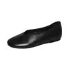 Sapatos Rasos de Pele de Ovelha para Mulheres, Novo Estilo para o Início da Primavera, Couro Genuíno por Dentro e por Fora, com Aumento de Altura Escondido, Sapatos de Cor Sólida de Cano Baixo e Boca Rasa para Mulheres