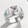 Anillo de hombre de imitación moissanita con promesa de ángel de diamante dominante de estilo coreano con lujoso diamante ángel de 2 quilates, cómodo anillo