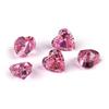 Zircônia Cúbica Sintética Wuzhou Corte Flor de Gelo Coração Rosa Diamante de Alto Carbono Corte de Diamante Imitação de Diamante Zircônia Colorida Gema