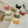 Pinza para el pelo de oso de color caramelo dulce y linda, pinza lateral de color gelatina para mujer, pinza para el flequillo