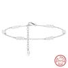 Tobillera de Plata S925 Huasheng Jewelry, Combinación de Cadena de Perlas Estilo Fresco, Transfronterizo, Venta al por Mayor a Precio de Fábrica