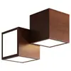 Luminária de Corredor Estilo Francês Meados do Século, Luminária de Teto Retro Cor de Noz com Espectro Completo para Proteção dos Olhos, Luminária de Entrada de Varanda