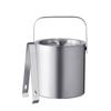 Hielera de barra portátil europea 1.3L metal con tapa hielera de acero inoxidable aislamiento exterior hielera pequeña personalización