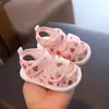 Sandálias para Bebês de 3-6 a 12 Meses, Sapatos Leves para Caminhada com Solado Macio, Malha de Verão