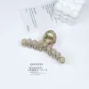 Pinza para el Cabello de Camelia con Perlas y Pedrería de Lujo Ligero en Varios Tamaños para Mujer, Accesorio para el Cabello de Moda y Elegante para la Parte Trasera de la Cabeza, Pasador, Pinza de Tiburón