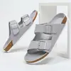 Nuevas zapatillas casuales de interior para hombre y mujer de verano, zapatillas de corcho de moda, zapatillas de moda para exteriores para parejas, zapatillas de dedo abierto