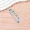 Imperdibles de Seguridad Grandes de Tres Anillos Lacados de Colores en Varios Tamaños para Decoración de Suéteres, Pines de Bucle Anti-Exposición de Color Caramelo