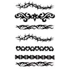 Adesivos de Tatuagem Impermeáveis com Tatuagens de Espinhos Bonitos Transfronteiriços, Vários Adesivos Personalizados de Nicho Impermeáveis e Duradouros Estilo Bracelete de Espinhos