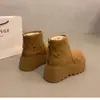 Botas de Nieve Gruesas con Piel Integrada para Mujer, Nuevo Modelo Popular Invierno 2026, Botines Cortos Estilo Birkenstock, Zapatos Cálidos de Algodón
