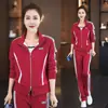 Nuevo Conjunto Deportivo Casual para Mujer Primavera y Otoño, Moda que Reduce la Edad, Delgado, Cardigan, Sudadera y Pantalones Deportivos, Conjunto de Dos Piezas
