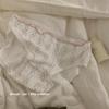 """Você Pode Ser Dividido em Mim em um Fone de Ouvido" [sobre Romance] Roupa Íntima Fofa de Algodão Puro com Estampa Floral Pequena para Mulheres"""