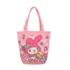 Bolsa de Lona tipo Cubo con Graffiti Linda Ins Bolso Cilíndrico Bolsa para Estudiante Clase Estilo Coreano para Niña Lonchera Manual Bolsa de Mamá