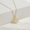 Colar Lua Estrela cravejado com zircônia e diamantes femininos design de nicho corrente de clavícula versátil joia Colar Leste
